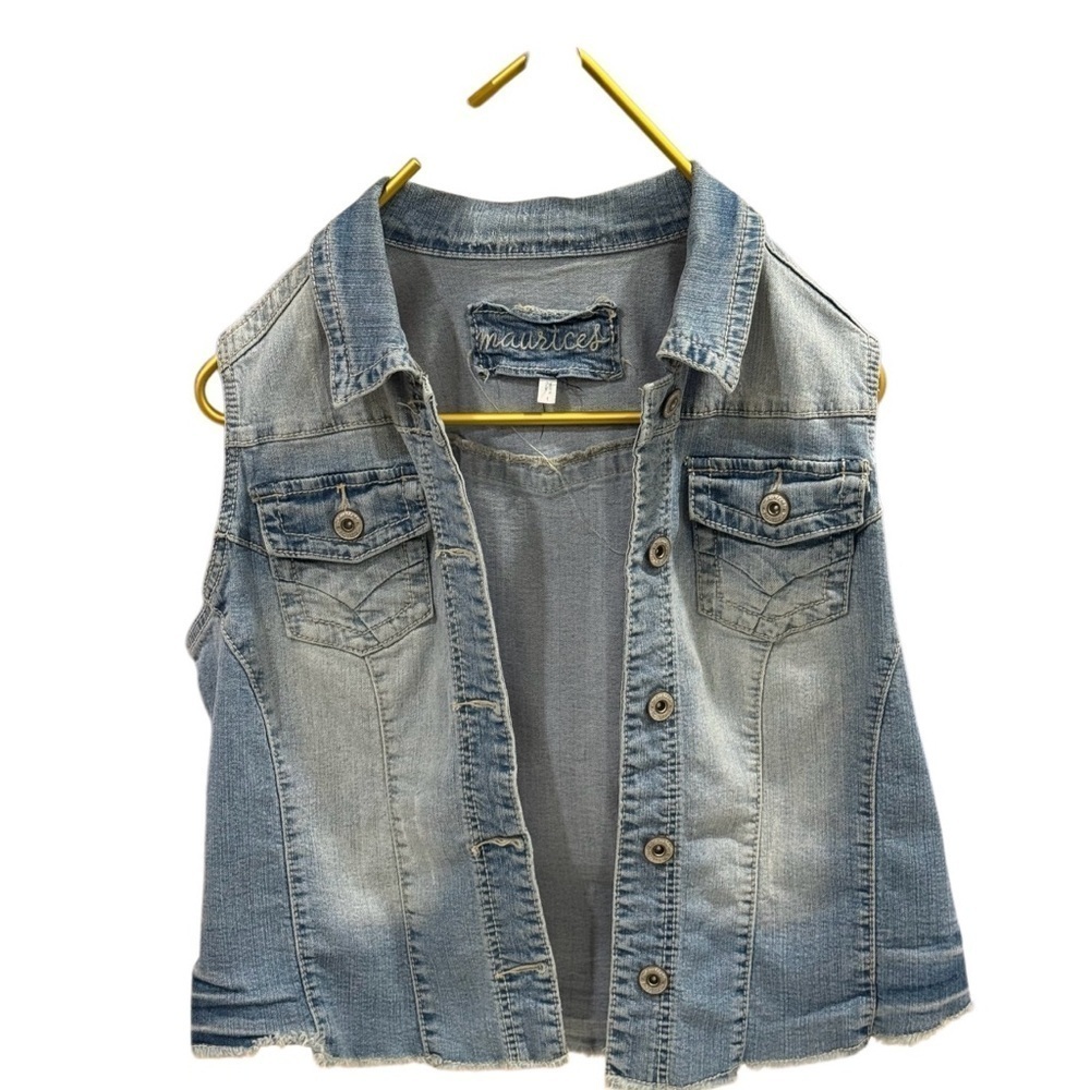 Maurices Denim Vest Size 1 - Picture 3 of 9